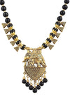 black gold brass long necklace