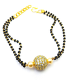 Stylish Single Ball and Hand Mangalsutra Necklace | Traditional Indian Jewelry with Unique Design | Perfect for Weddings & Special Occasions