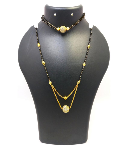 Stylish Single Ball and Hand Mangalsutra Necklace | Traditional Indian Jewelry with Unique Design | Perfect for Weddings & Special Occasions