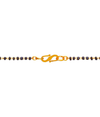 American Diamond Mangalsutra Necklace, Gold-Plated, Black Beaded Chain, Traditional Design