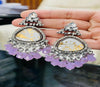 OPUS GEMS Artificial Stones Studded & Beaded Teardrop Shaped Drop Earrings