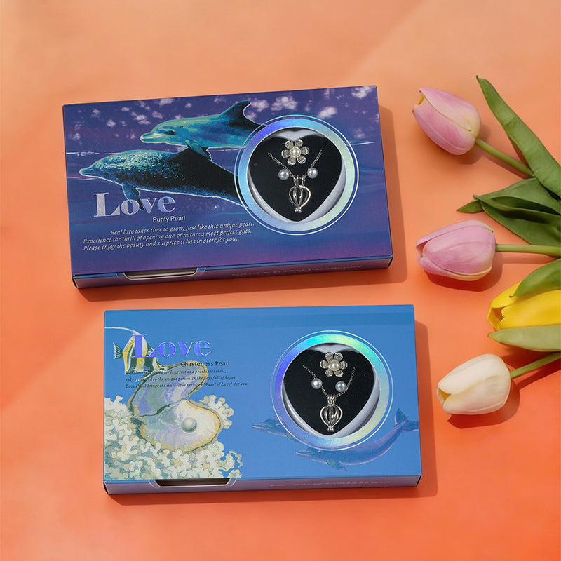 Wish Pearl Necklace Gift Set - Canned Oyster with Real Pearl
