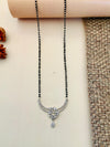 Solitaire Silver Plated American Diamond Mangalsutra