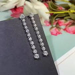 Diamond Linear Drop Earrings