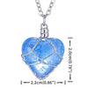 Glow in the Dark Crystal Heart Necklace