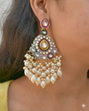 Traditional Kundan Pearl Chandbali Earrings