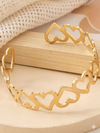 Anti tarnish Cuff | Heart loop cuff | Adjustable Bracelet for Women & Girls | tarnish free jewellery for women & girls | anti tarnish jewellery