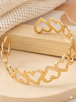 Anti tarnish Cuff | Heart loop cuff | Adjustable Bracelet for Women & Girls | tarnish free jewellery for women & girls | anti tarnish jewellery