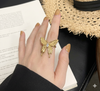 Golden Flutter Butterfly Ring