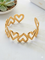 Anti tarnish Cuff | Heart loop cuff | Adjustable Bracelet for Women & Girls | tarnish free jewellery for women & girls | anti tarnish jewellery