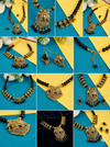 black gold brass long necklace
