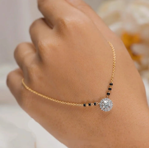 Minimalist Mangalsutra for Daily Wear Gold Plated Sterling Silver