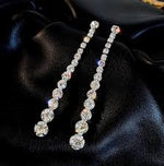 Diamond Linear Drop Earrings