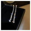 Diamond Linear Drop Earrings