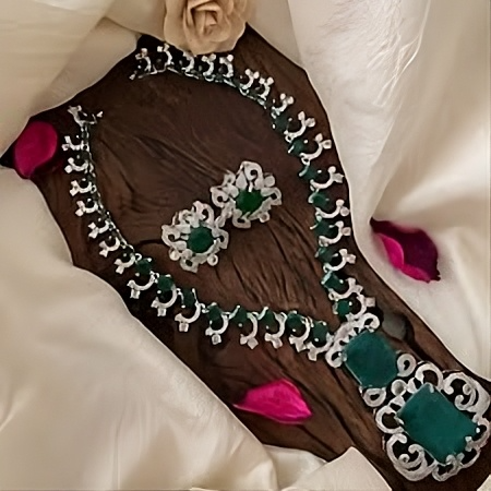 Nita Ambani necklace ,Bollywood style partywear necklace, long necklace Diamond jewelry