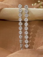 Diamond Linear Drop Earrings