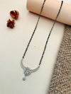 Solitaire Silver Plated American Diamond Mangalsutra