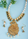 Necklace Set With Beads &  Golden Peacock