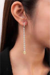 Diamond Linear Drop Earrings