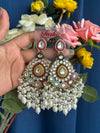 Traditional Kundan Pearl Chandbali Earrings
