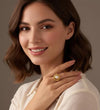 Gold-Plated Twisted Rope Pearl Cocktail Ring