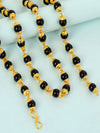 black gold brass long necklace